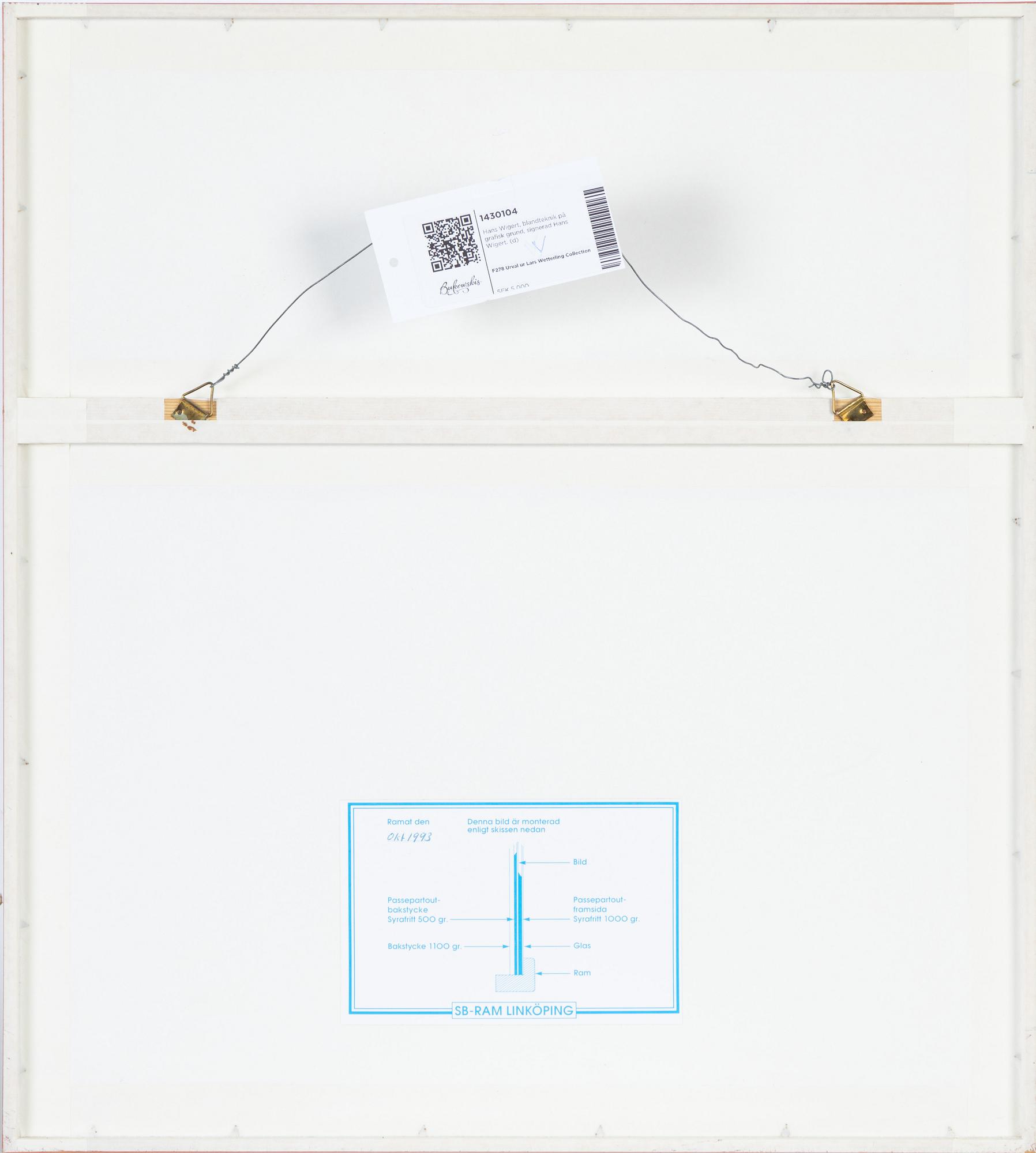 Hans Wigert, mixed media, signed Hans Wigert.