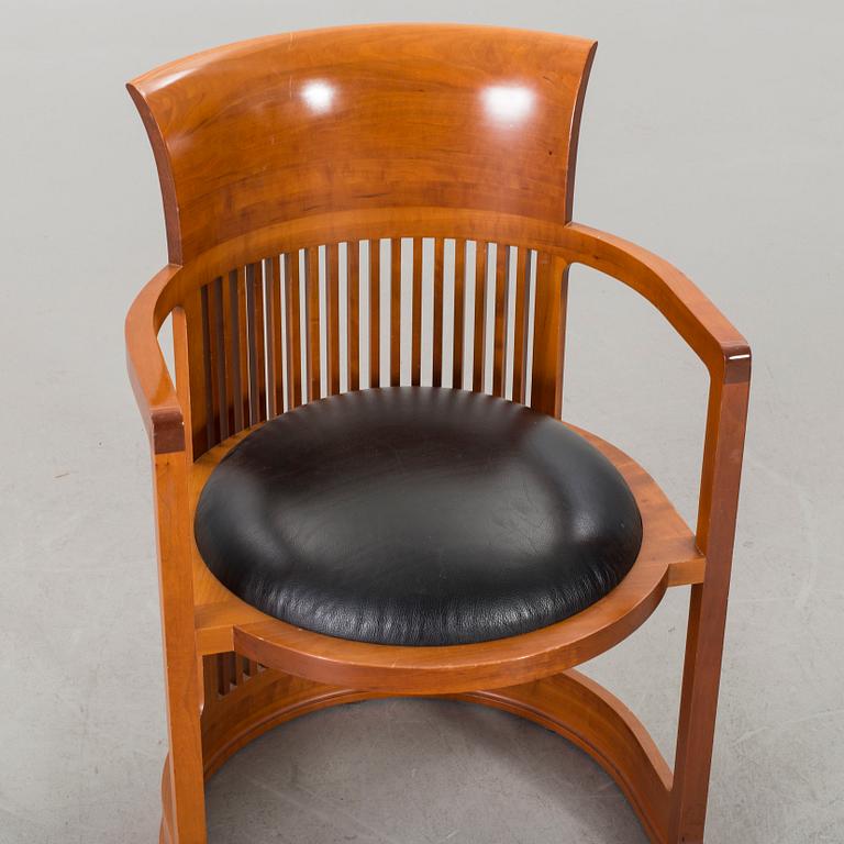 FRANK LLOYD WRIGHT, ARMCHAIR, 606 "Barrel Chair", Cassina.