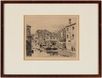 AXEL HERMAN HÄGG, Etching, 1898, signed.