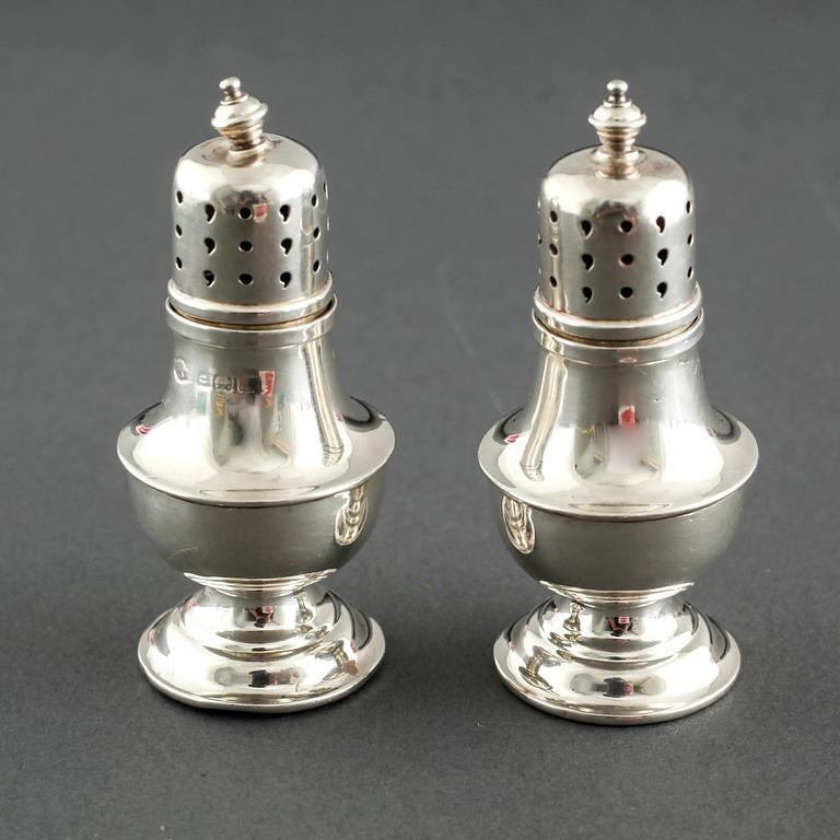 A 20th century silver set of six pcs by Adie Brothers Ltd. Birmingham, England,