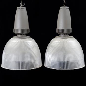 A pair of ceiling lights by Fagerhults, late 20th century.