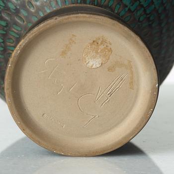 Stig Lindberg, a stoneware vase, Gustavsberg studio, Sweden 1963.