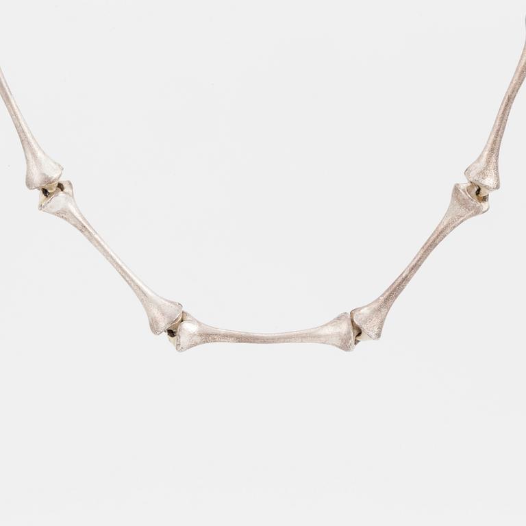 A silver necklace by Lapponia, Helsinki, Finland 1977.