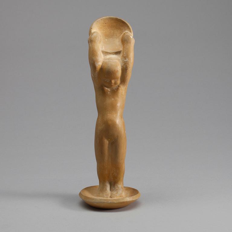 OKÄND KONSTNÄR, skulptur, gips, signerad E.L -56.