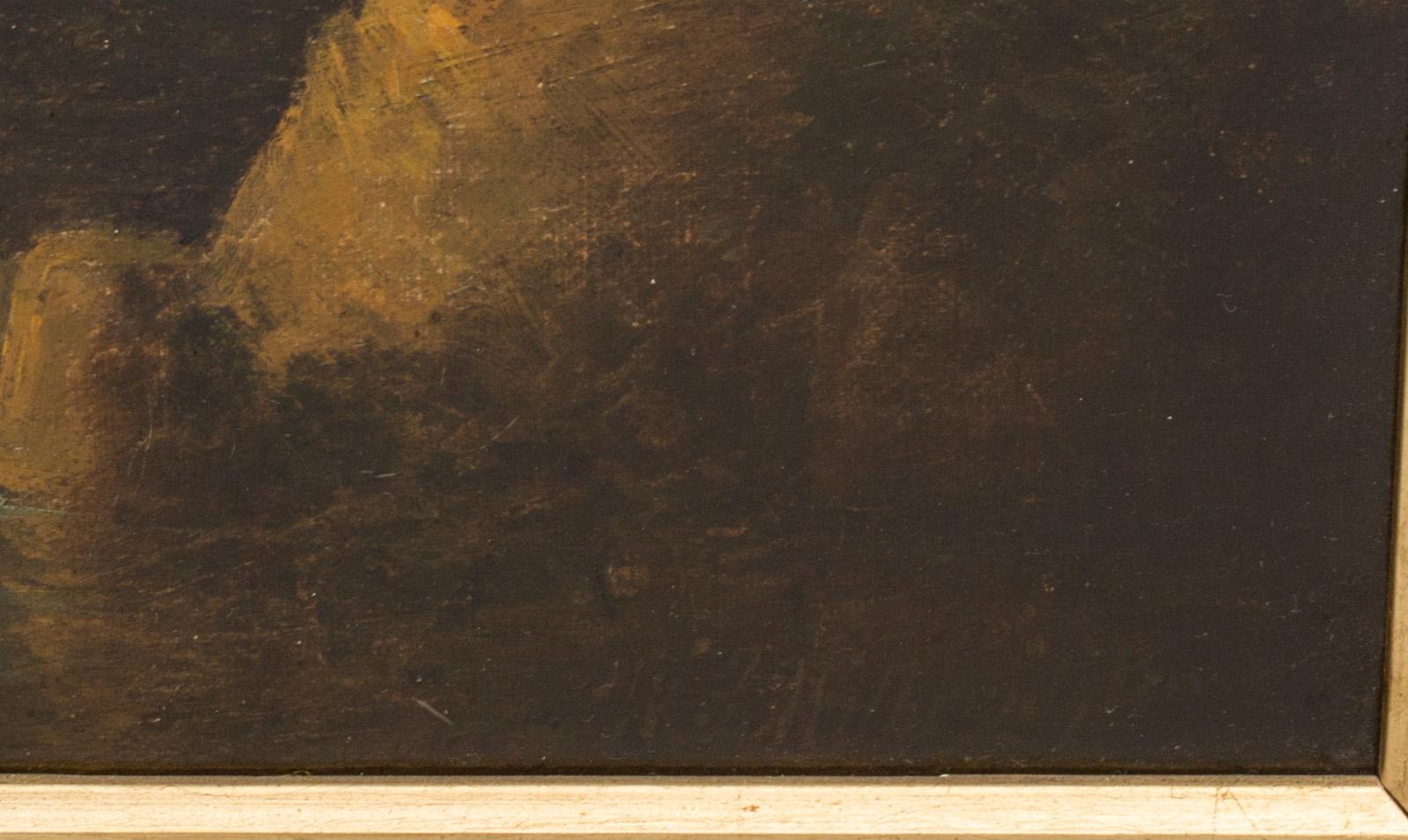 WILLIAM FREDERICK WITHERINGTON. Olja på pannå, signerad.