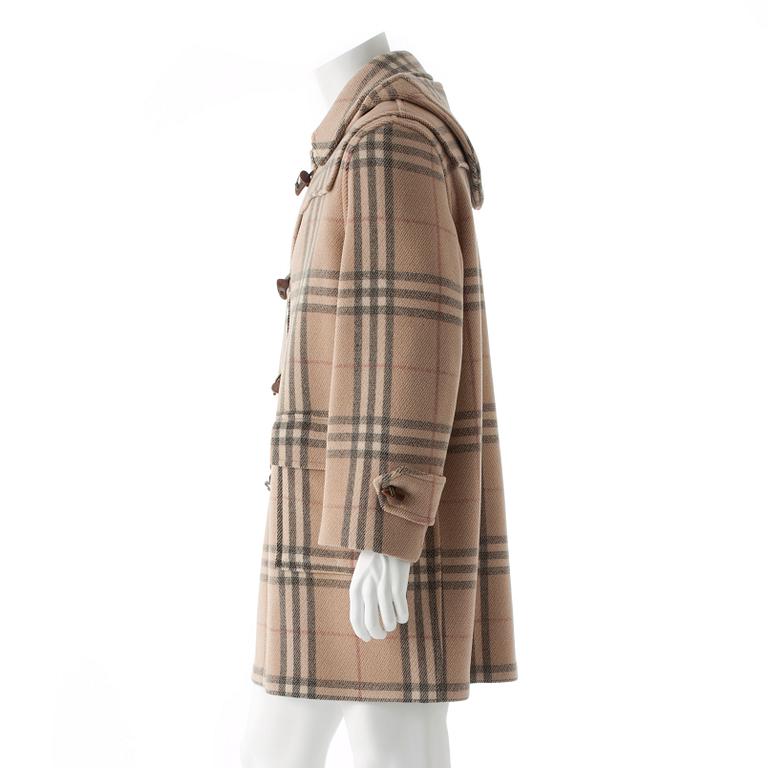 BURBERRY, a beige woolblend duffel coat.