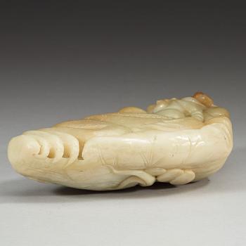 SKULPTUR, nefrit. Kina.