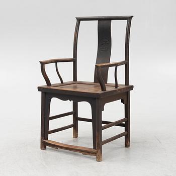 A hardwood armchiar, China, 20th century.