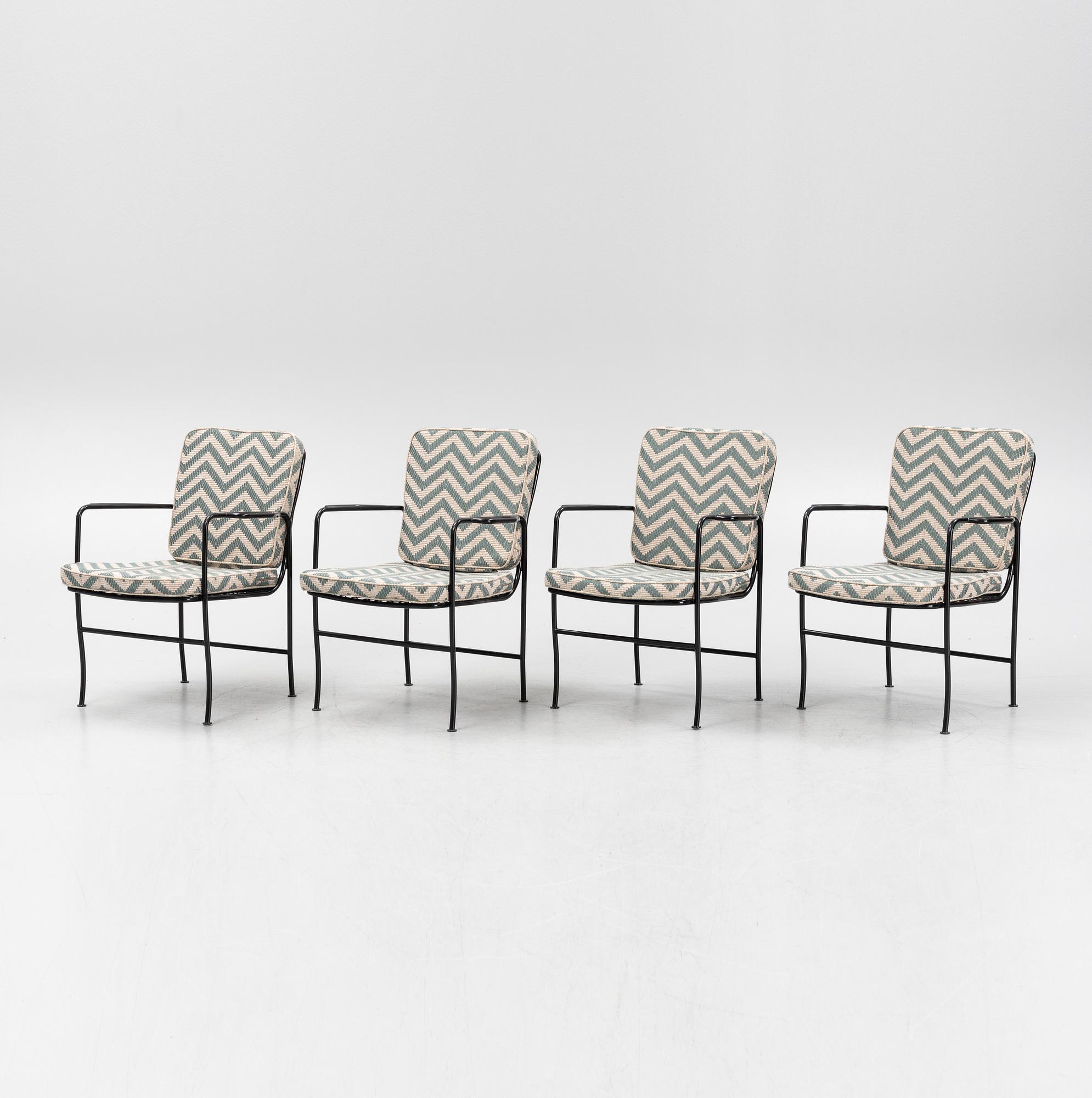 Josef Frank, four garden chairs, Firma Svenskt Tenn, Sweden.