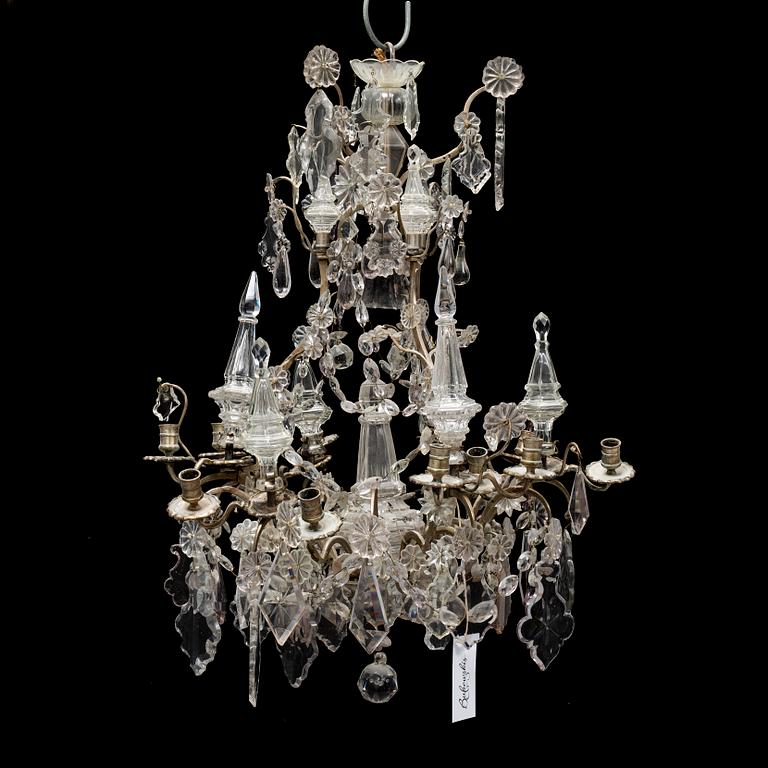 A 19th century baroque style chandelier.