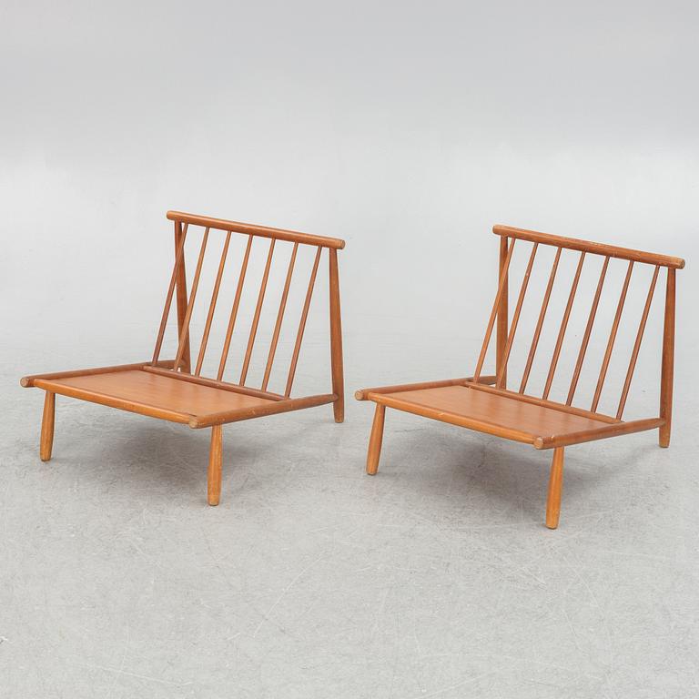 Alf Svensson, fåtöljer, ett par, "Domus", Dux, 1950/60 tal.