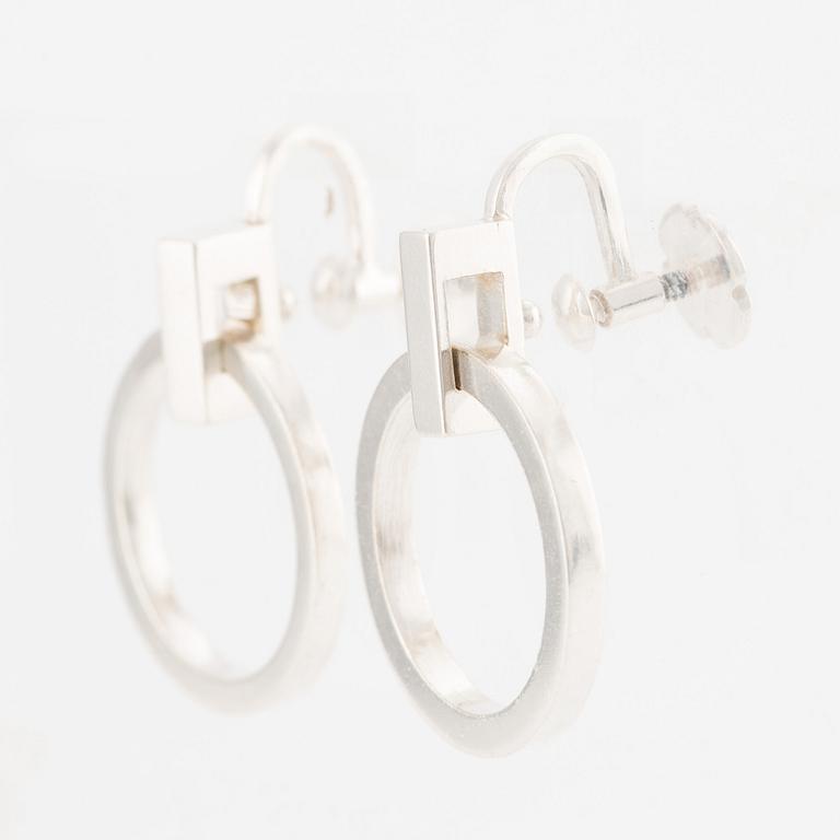 a pair of earrings, silver, Lund 1956.