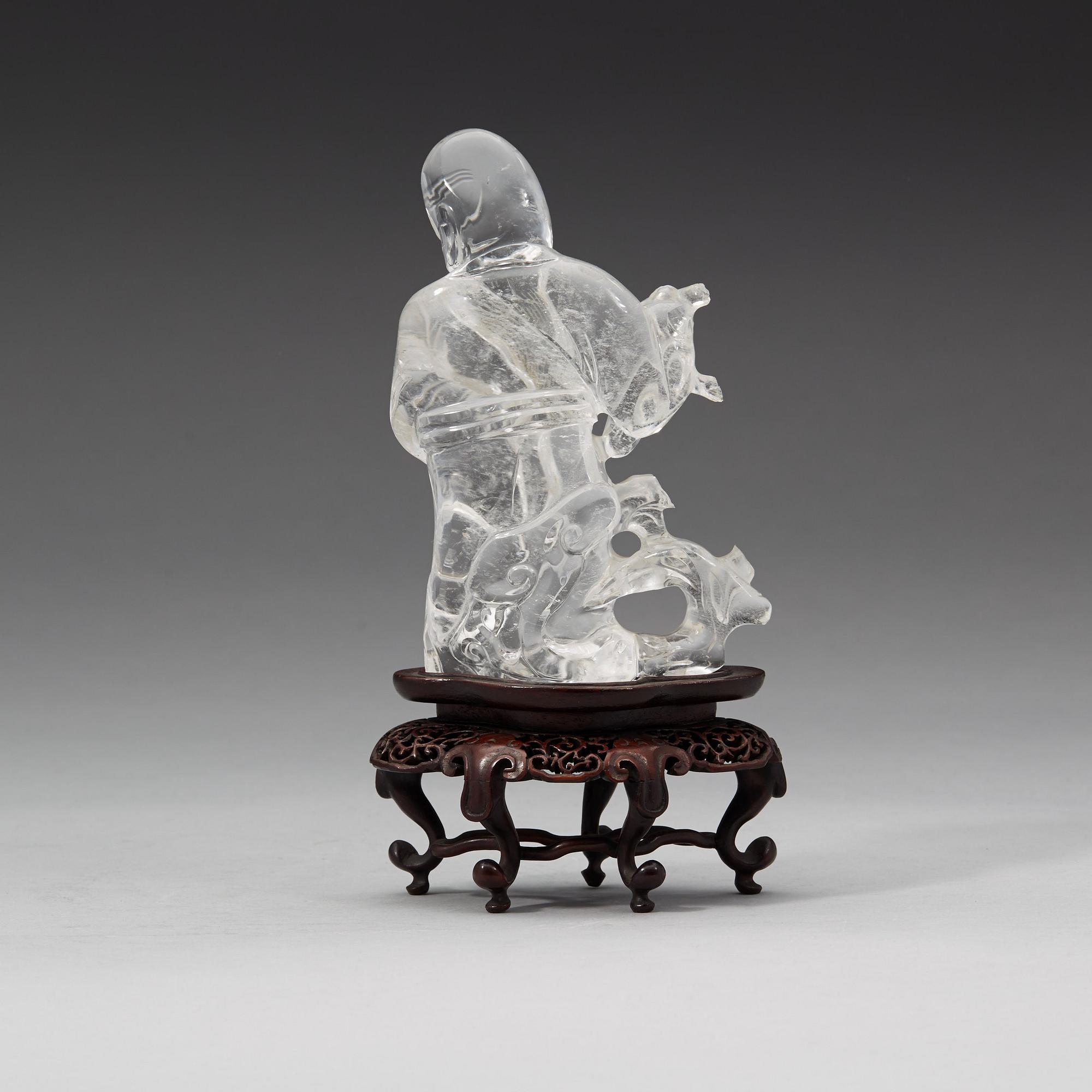 FIGUR, bergkristall. Sen Qing/tidigt 1900-tal.