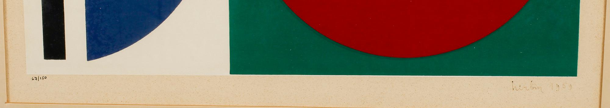 AUGUSTE HERBIN, färglitografi, signerad och daterad 1959, numrerad 67/150.