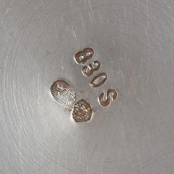 PARTI SILVER, 5 delar, 1800/1900-tal. Vikt 175 g.
