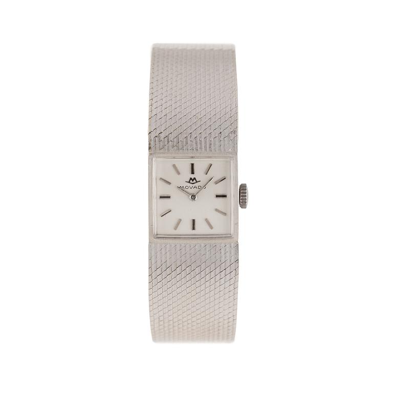 Movado. Vitguld. Manuell. Mitten av 1900-talet. 16 x 16 mm.