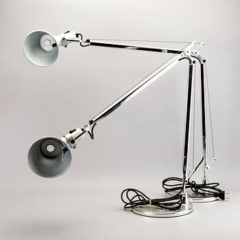 Michele De Lucchi & Giancarlo Fassina, bordslampor/golvlampor, ett par, "Tolomeo", Fassina, Artemide Italien.