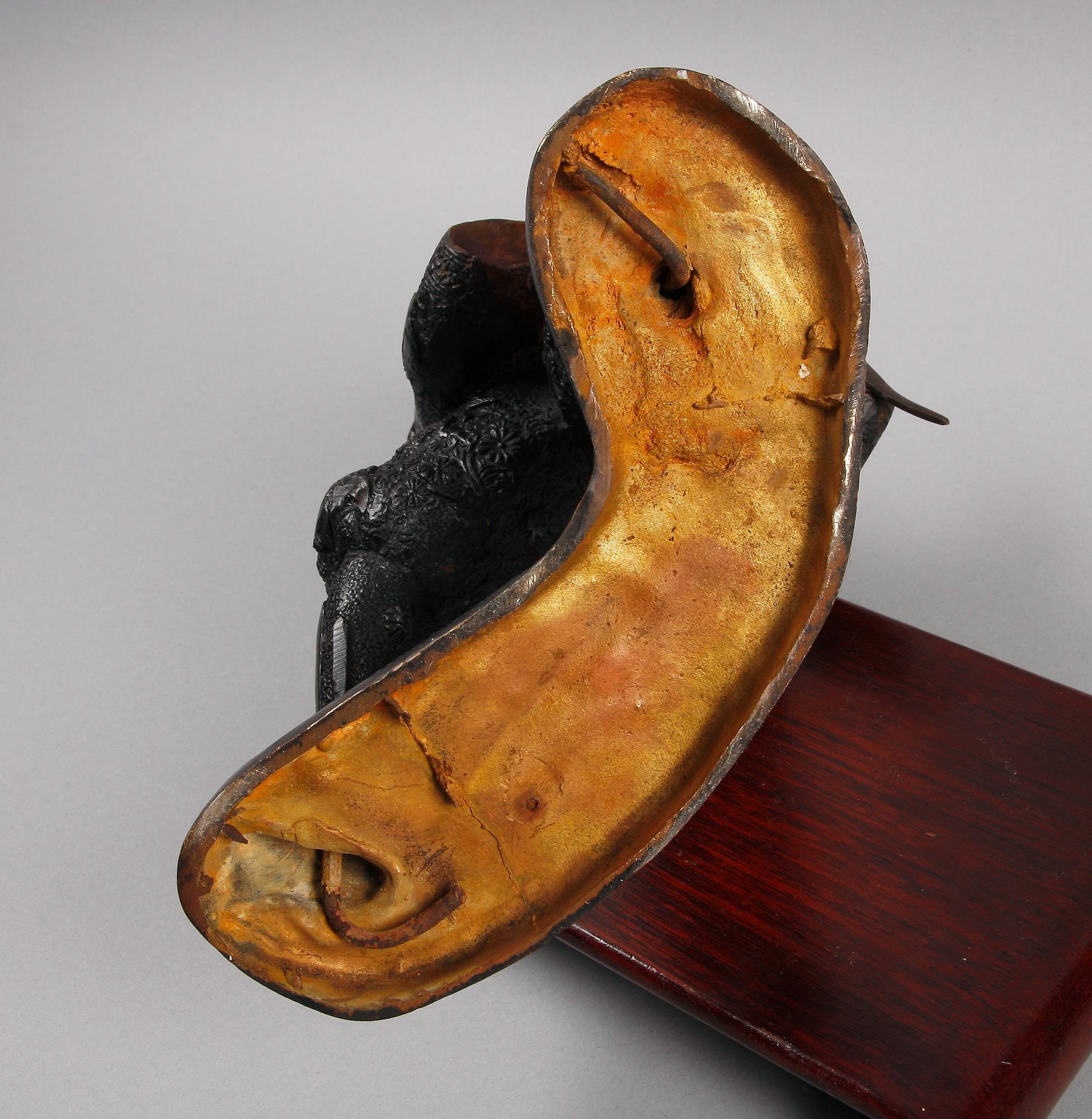SKULPTUR, patinerad brons, Japan. 1900-tal.