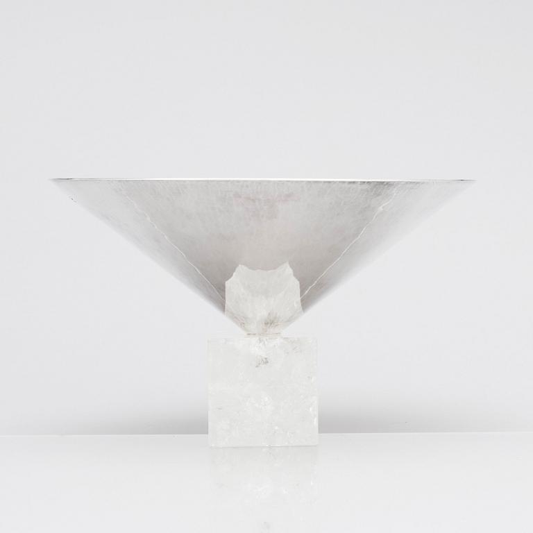 Wolfgang Gessl, a sterling silver and qvartz bowl, Ateljé Wolfgang Gessl, Stockholm 2009.