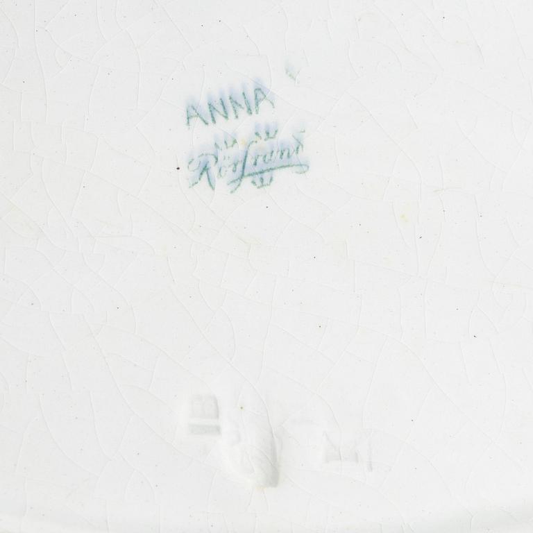 Matservis, 88 delar, flintgods, "Grön Anna", Rörstrand, varierande åldrar.