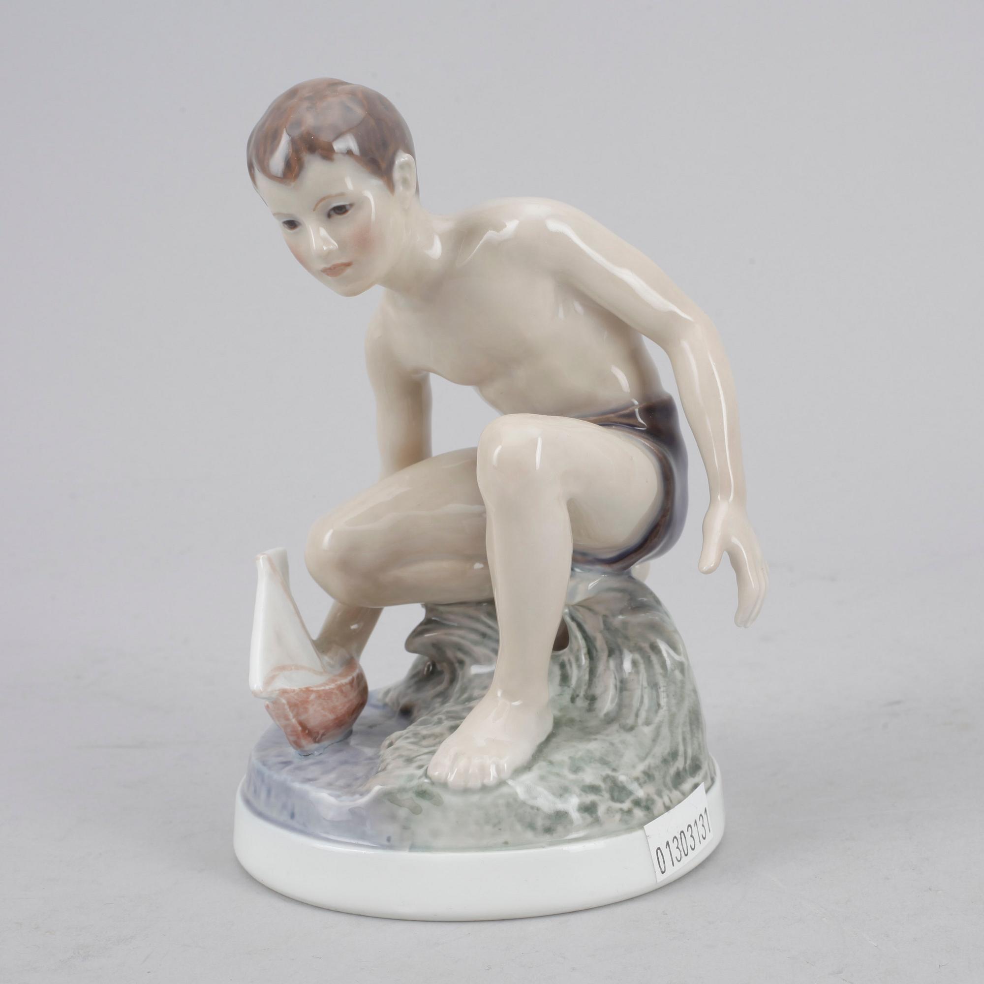 FIGURINER, 2 st, porslin, Dahl Jensen, Danmark.