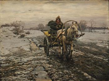 647. Alfred von Wierusz-Kowalski, "Postboten in Polen" (Brevbärare i Polen).