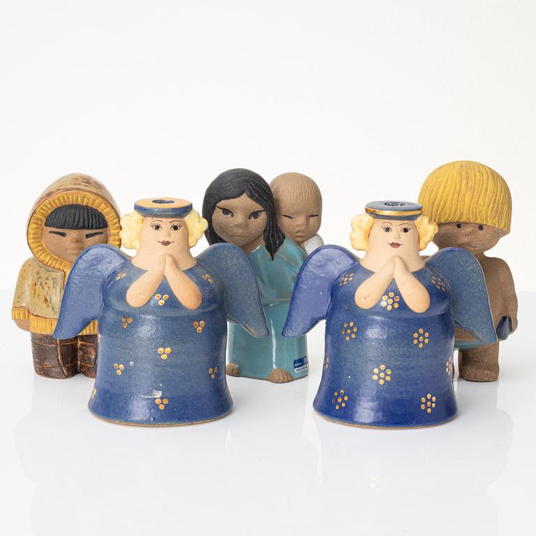 Lisa Larsson, five stoneware figurines, Gustavsberg and K-Studion Gustavsberg, Sweden.