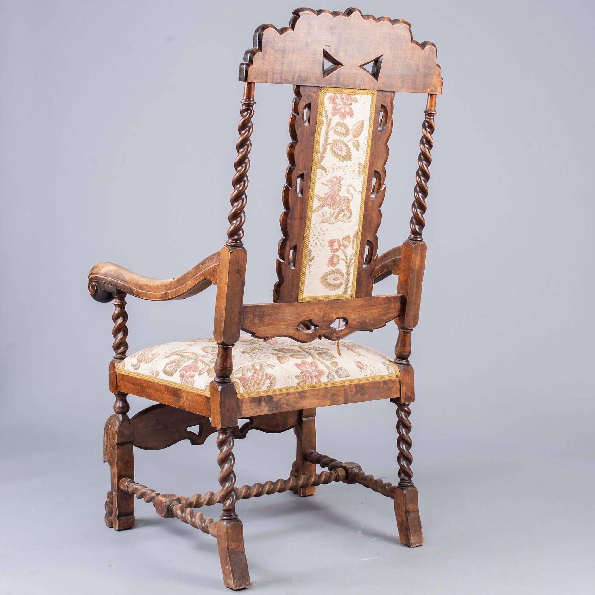 KARMSTOL, barockstil, 1900-talets början.