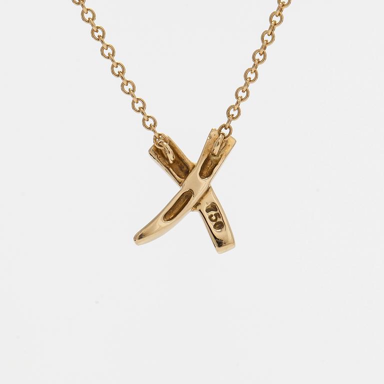 Tiffany & Co, Paloma Picasso, kaulakoru, "X Kiss", 18K kultaa.