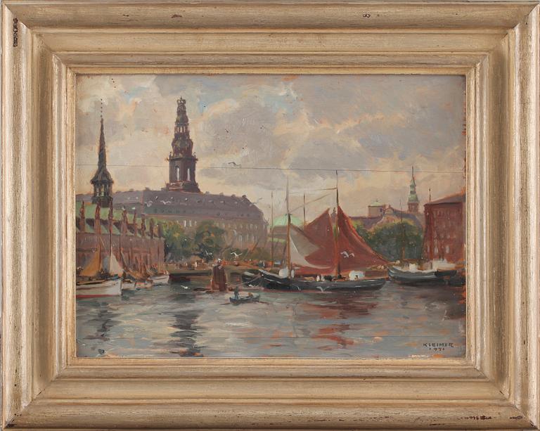 AXEL KLEIMER, 2 st, oljor på pannå, varav en signerad och daterad 1931.