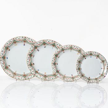 Royal Copenhagen, a porcelain dinner service, "Christmas Joy" (68 pieces).