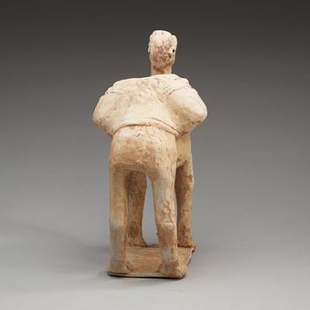 A pottery figure of a Camel, presumably Tang dynasty (618-906).