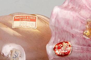 Six mid 20th century glass bowls by Barovier & Toso, Murano Venice Italy.