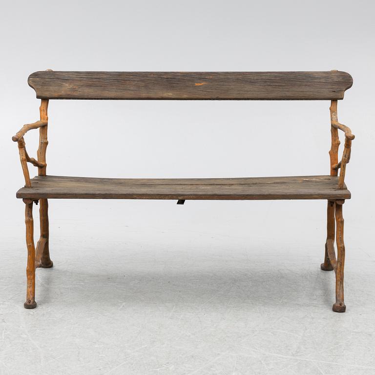A garden sofa, Bolinders workshops, Stockholm, circa 1900.