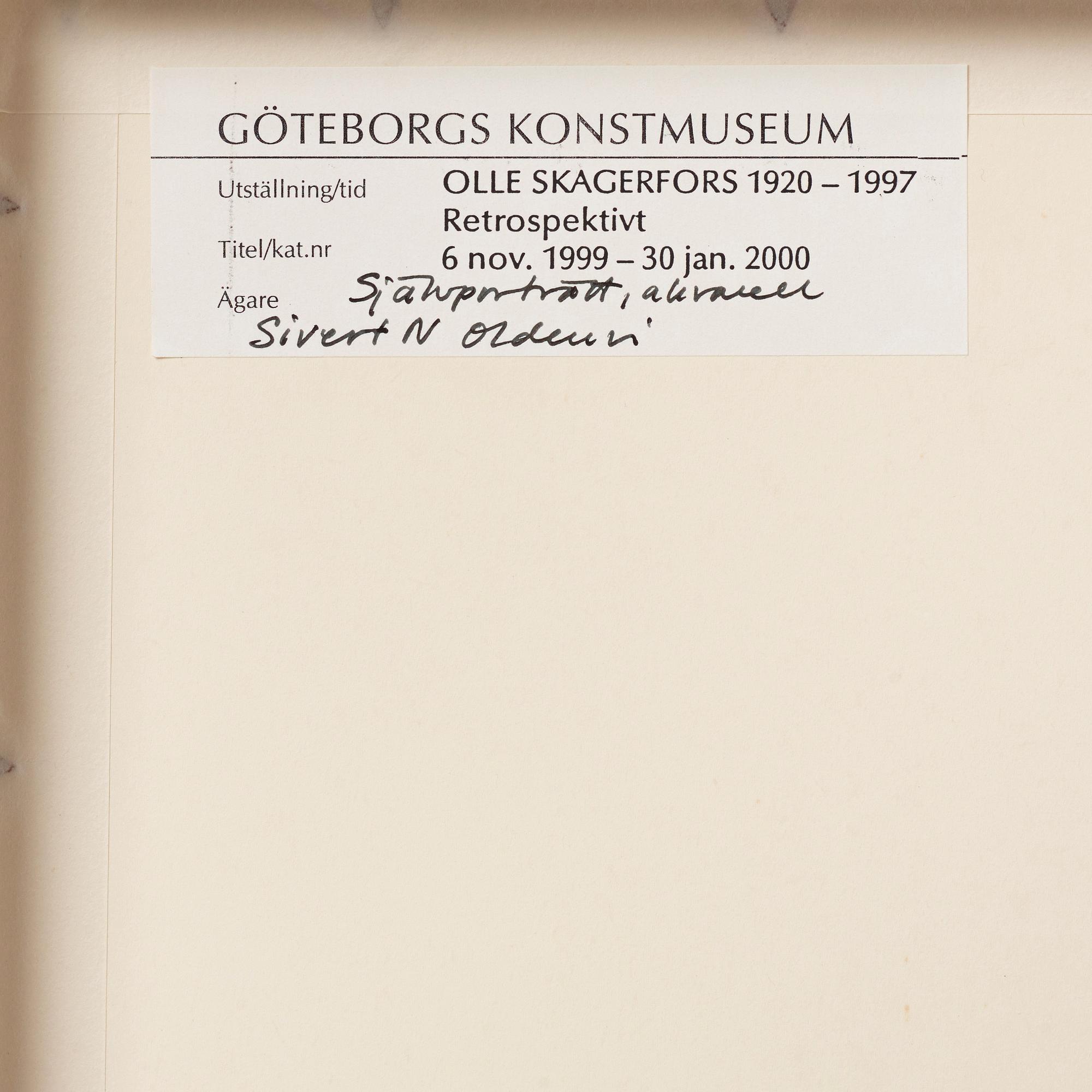 Olle Skagerfors, Self portait.