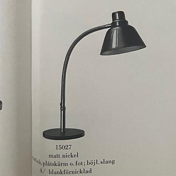 Harald Notini, bordslampa, modell A 15027, Arvid Böhlmarks Lampfabrik, Stockholm, 1930-tal.