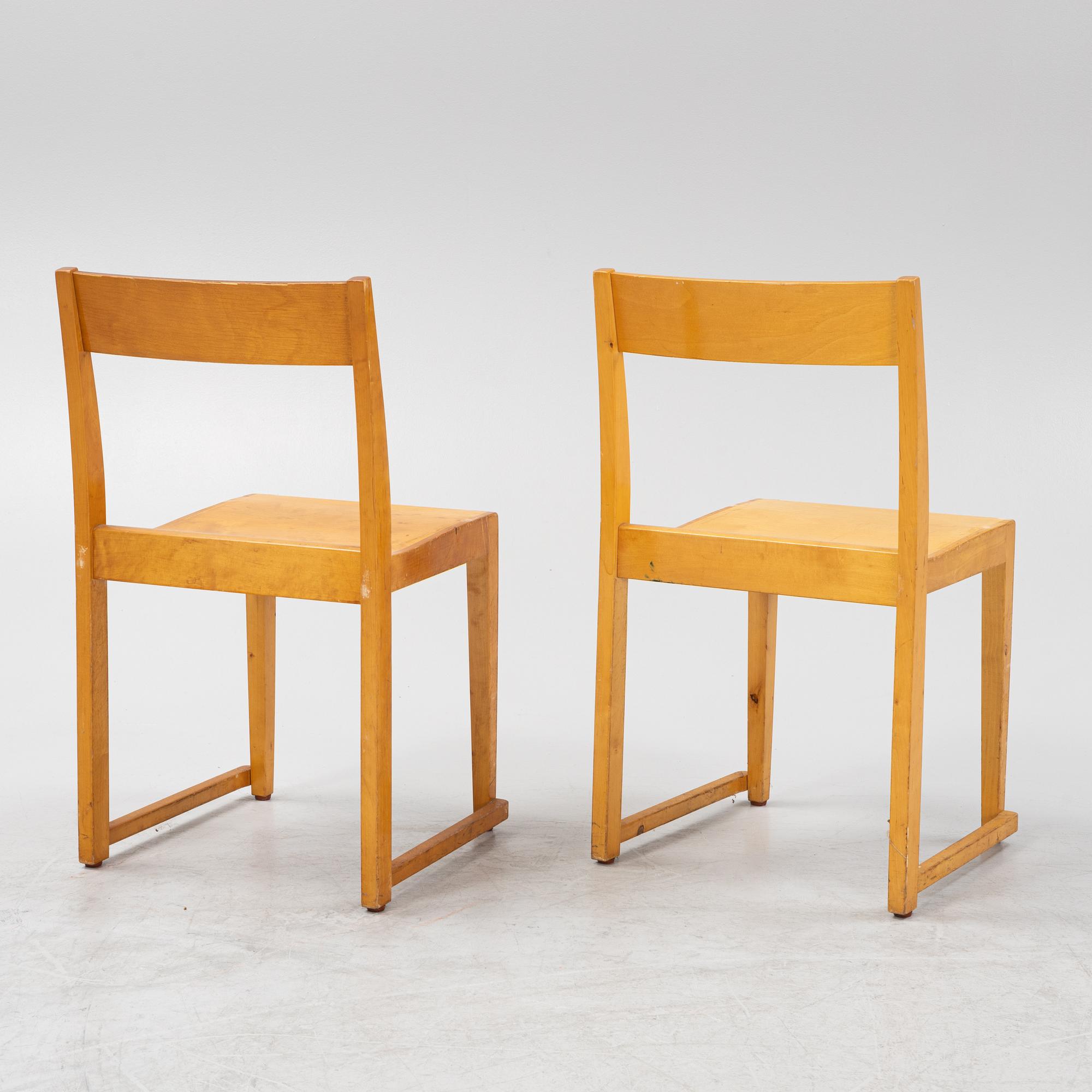 Sven Markelius, stolar 6 st. "Orkesterstolen", 1900-talets mitt.