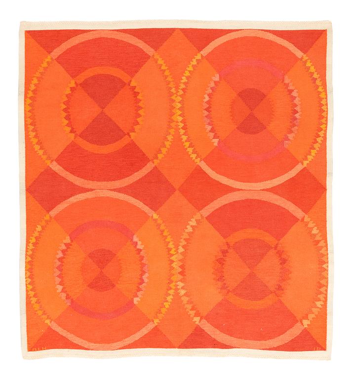 Ingrid Dessau, a carpet, flat weave, ca 211 x 204,5 cm, signed MLH ID.