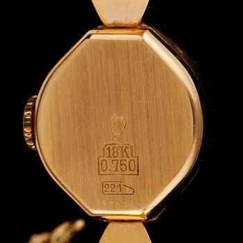 ARMBANDSUR, guld 18 k, Repco. Totalvikt ca 12,4 g.