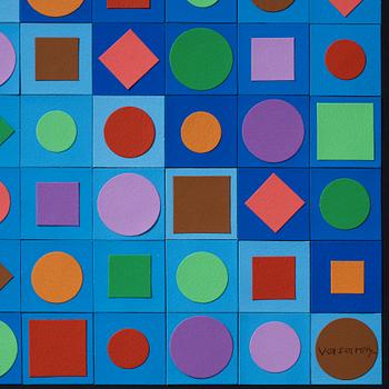Victor Vasarely, "Pint Bleu - C".