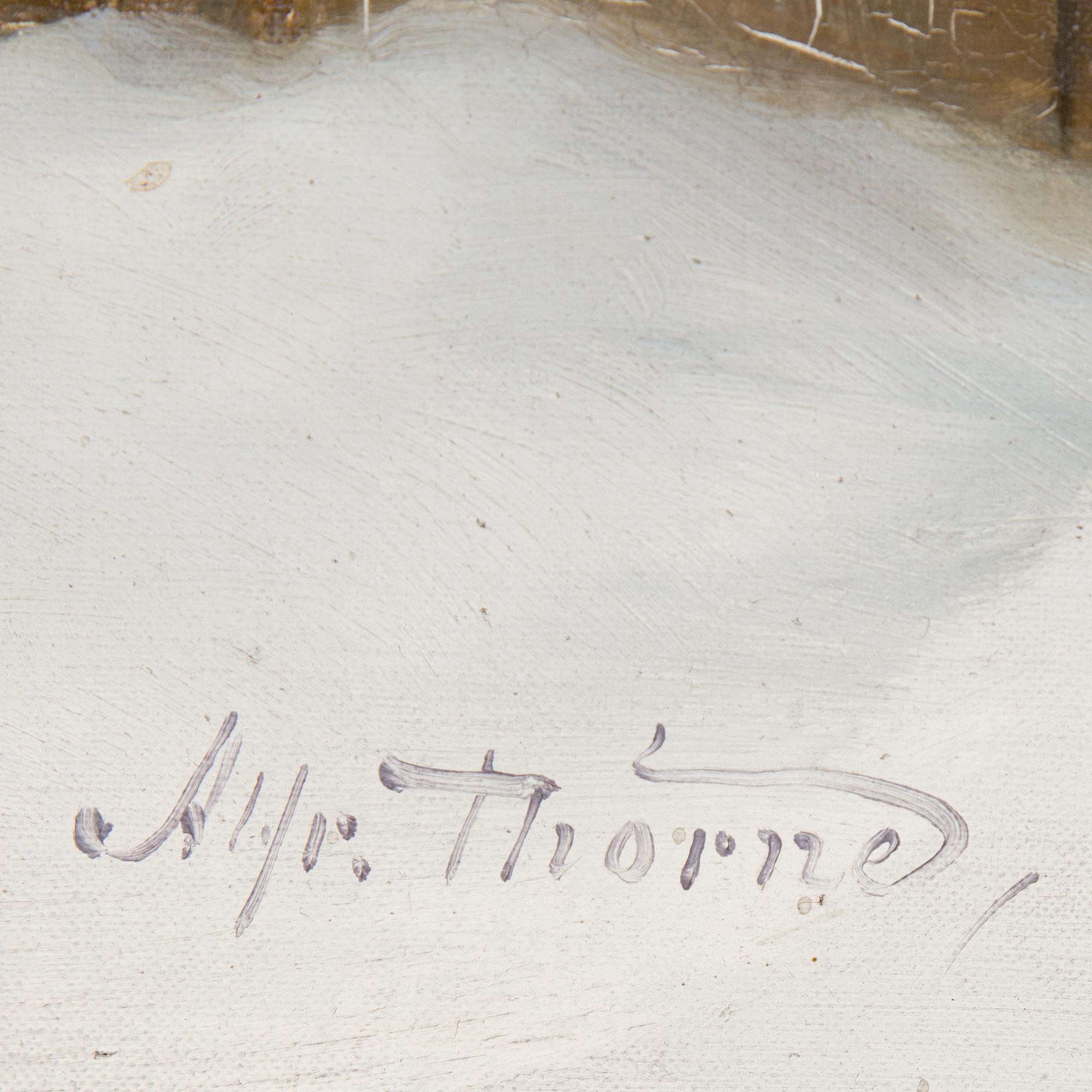 ALFRED THÖRNE, olja på duk. Signerad.