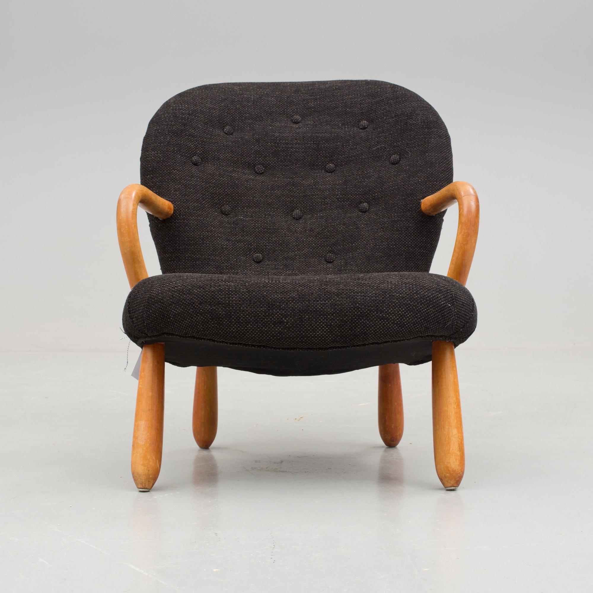 FÅTÖLJ, "Clam Chair" / "Muslinge", Philip Arctander, tillskriven, 1900-talets mitt.