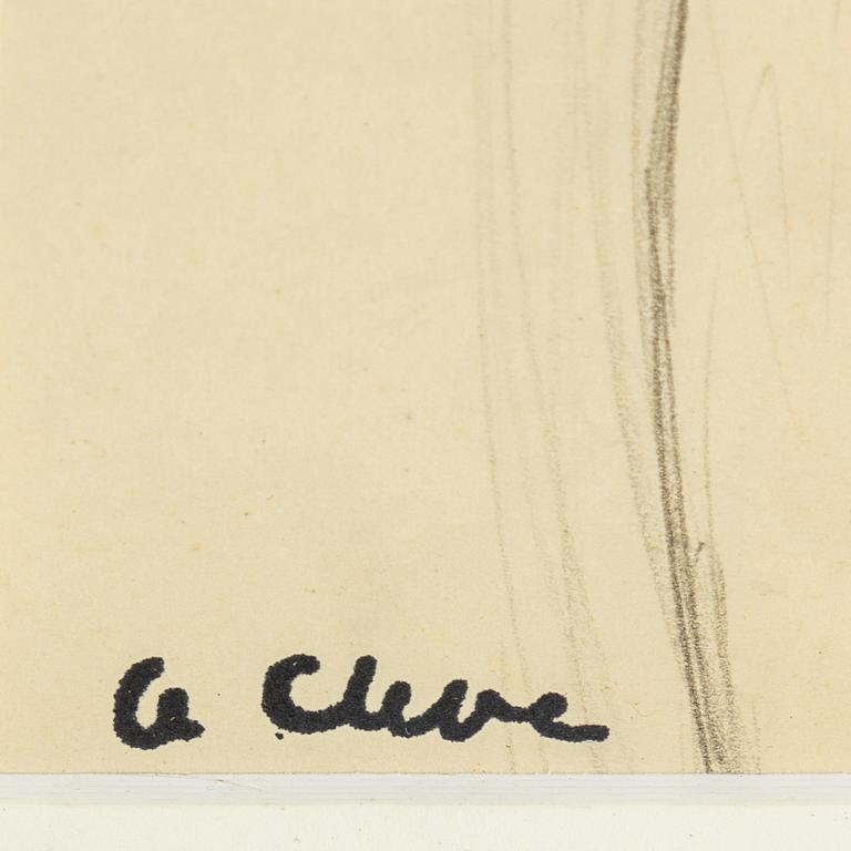AGNES CLEVE, 4 st teckningar, samramade. Stämpelsignerade A. Cleve.