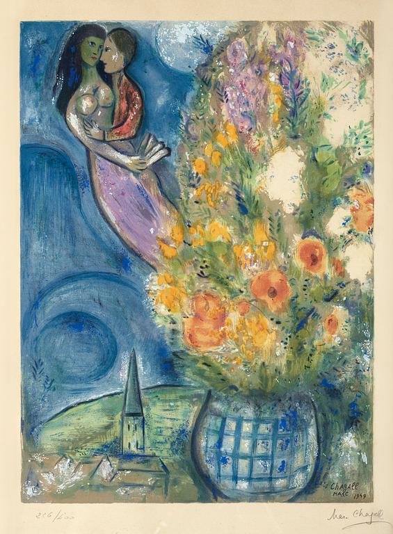 Marc Chagall (After), "Les coquelicots".