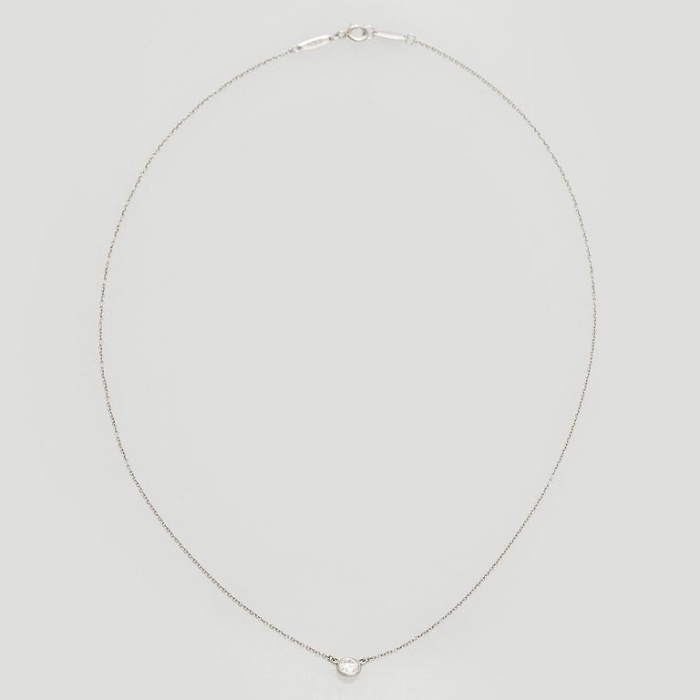 Tiffany & Co, Elsa Peretti, a platinum necklace, "Diamonds by the Yard' with a brilliant-cut diamond.