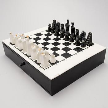 A CHESS SET, signed Pauli Partanen, Arabia Finland.