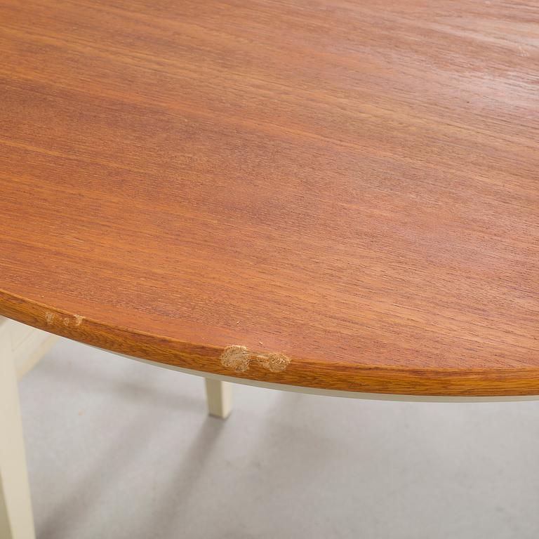 Four chairs and a dining table, probably Karl Andersson & Söner, second half of the 20th century.