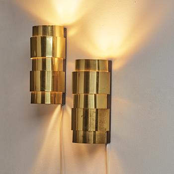 Vägglampor, ett par, "Aristokrat", Fröseke AB Nybrofabriken, 1960-tal.