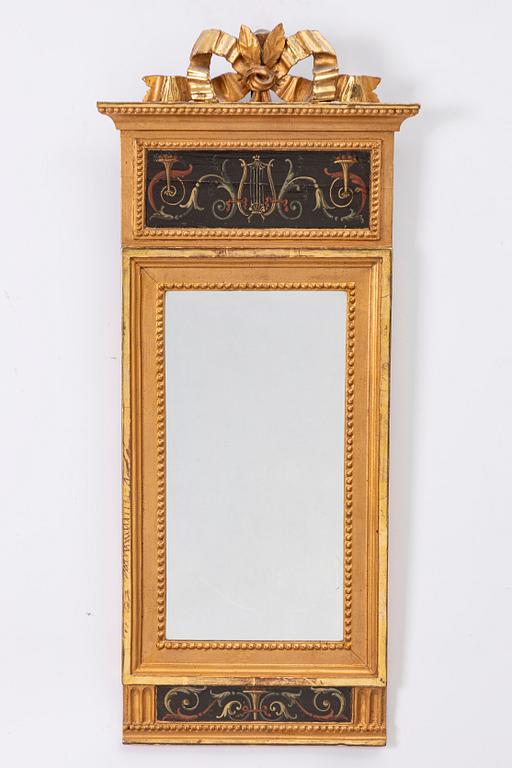 Mirror. Late Gustavian, late 18th century.