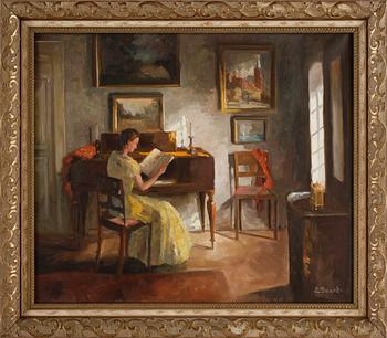 EDITH GEERT, olja på duk, signerad.